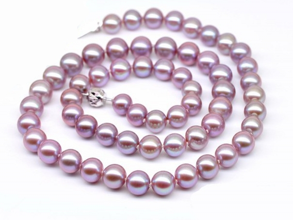 6-7 mm Lavender Freshwater Pearl Set 14K Gold